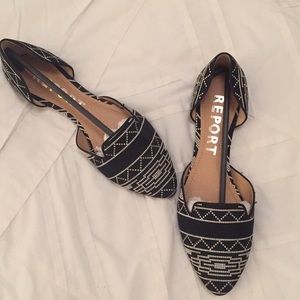 Tribal print flats